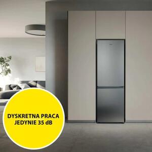 Lodówka HAIER HDPR1618ANPK 2D Seria 1 No Frost 185cm Inox klasa energetyczna A