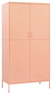 Szafa, różowa, 90x50x180 cm, stalowa