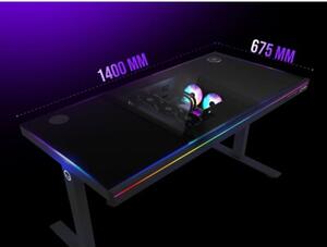 Biurko gamingowe LORGAR Desk Elite 90 Series Wooden Czarny