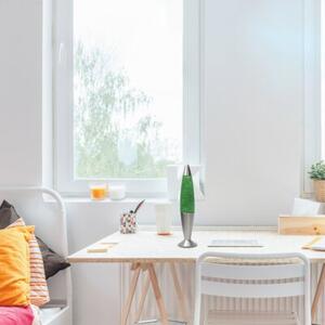 Lampka dekoracyjna lawa zielona srebrna podstawa do pokoju dziecięcego LED 25W GLITTER2 Rabalux