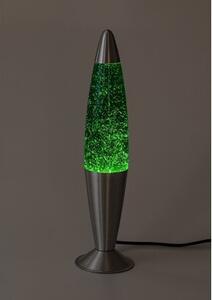 Lampka dekoracyjna lawa zielona srebrna podstawa do pokoju dziecięcego LED 25W GLITTER2 Rabalux