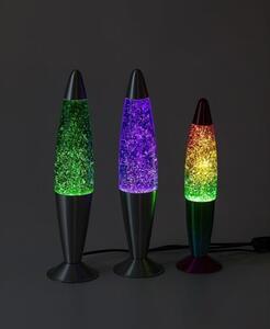 Lampka dekoracyjna lawa zielona srebrna podstawa do pokoju dziecięcego LED 25W GLITTER2 Rabalux