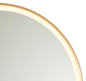 Lustro łazienkowe złote 70 cm z diodą LED i dotykowym ściemniaczem - Miral Oswietlenie wewnetrzne