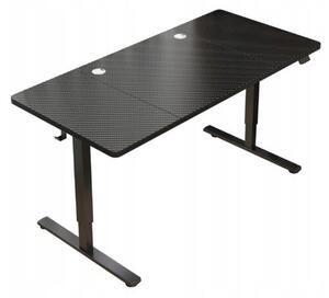 Biurko komputerowe elektrycznie podnoszone 72-118 cm czarne gamingowe 160x80 cm