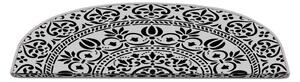 Czarno-białe dywaniki na schody zestaw 16 szt. 20x65 cm Anatolian Lace – Vitaus