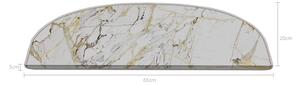 Białe dywaniki na schody zestaw 16 szt. 20x65 cm Marble Art – Vitaus