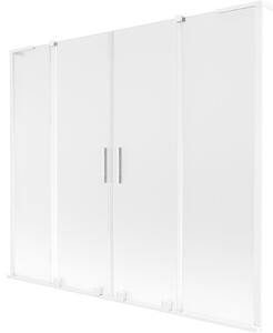 Mexen Velar L Duo parawan nawannowy 2-skrzydłowy rozsuwany 170 x 150 cm, szron, biały - 896-170-003-32-20