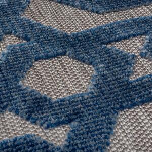 Niebieski okrągły dywan odpowiedni na zewnątrz ø 160 cm Oro – Flair Rugs