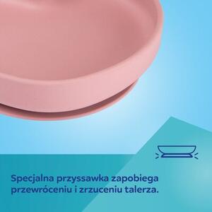 Talerz CANPOL BABIES Serce Różowy