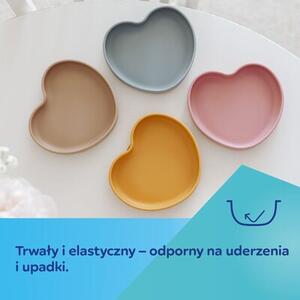 Talerz CANPOL BABIES Serce Różowy