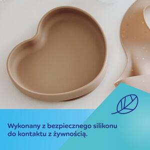 Talerz CANPOL BABIES Serce Różowy