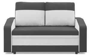 Sofa rozkÅadana, mikrofaza, AURELO, 148x87x90 cm, czarny, biaÅy | TYLETEGOTU