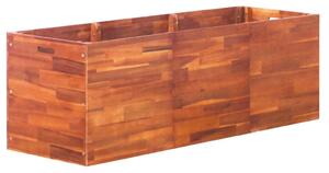 Podwyższona donica z drewna akacjowego, 150 x 50 x 50 cm