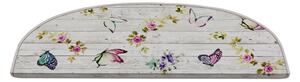 Kremowe dywaniki na schody zestaw 16 szt. 20x65 cm Butterfly Life – Vitaus