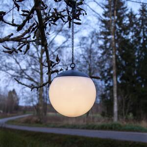 Wisząca solarna lampa ogrodowa Star Trading Globus, ø 20 cm