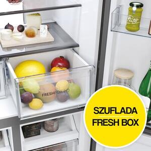 Lodówka HAIER HCR7818DNMM Side by Side No Frost 181.5cm Inox