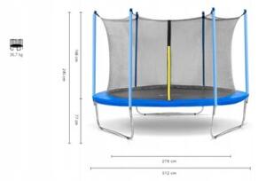 Trampolina ogrodowa Total Sport 244 cm 8FT z siatką wewnętrzną + drabinka