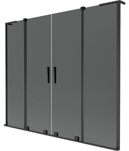 Mexen Velar L Duo parawan nawannowy 2-skrzydłowy rozsuwany 180 x 150 cm, grafit, czarny - 896-180-003-42-70