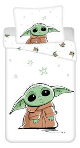 Bawełniana dziecięca pościel jednoosobowa 140x200 cm Star Wars Baby Yoda – Jerry Fabrics
