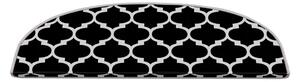 Czarno-białe dywaniki na schody zestaw 16 szt. 20x65 cm Madalyon – Vitaus