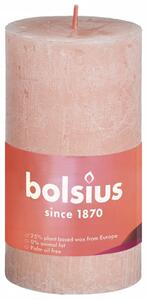 Bolsius Rustykalne świece pieńkowe Shine, 8 szt., 100x50 mm, różowe