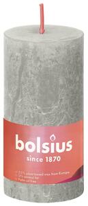 Bolsius Rustykalne świece pieńkowe Shine, 3 szt., 100x50 mm, szare