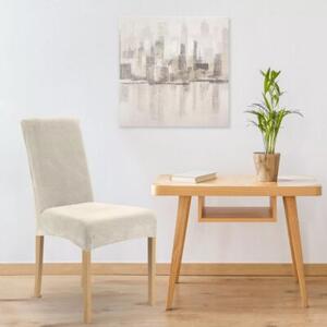 Pokrowiec na krzesło EUROFIRANY D91 468990 (35 x 30 x 55 cm) Kremowy