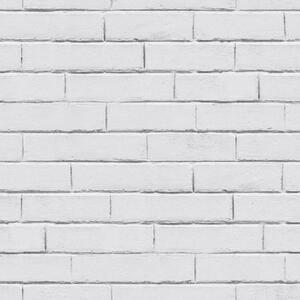 Noordwand Good Vibes Tapeta kredowa Chalkboard Brick Wall, biało-szara