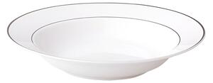 Talerz AMBITION Aura Silver 23 cm Biało-srebrny
