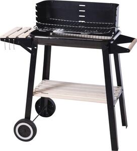 Grill ogrodowy węglowy BBQ LINE C83000600 Kółka, półki boczne, regulacja wysokości