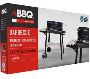 Grill ogrodowy węglowy BBQ LINE C83000600 Kółka, półki boczne, regulacja wysokości