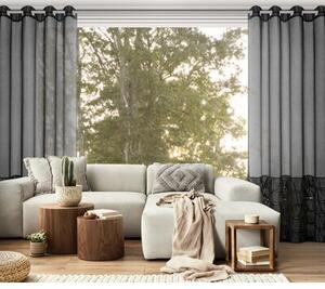 Firana gotowa EUROFIRANY Dani 140 x 250 cm Czarny