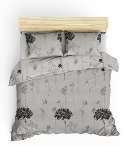 Zestaw szarej pikowanej narzuty na łóżko dwuosobowe i 2 poszewek na poduszki 200x220 cm Efil – Mijolnir