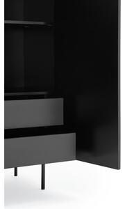 Czarna wysoka komoda 97x130 cm Sierra – Teulat