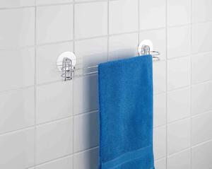 WENKO Wieszak na ręczniki BEZ ZWROTU StaticLoc OSIMO metal błyszczący 12x45x6 cm
