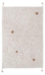 Kremowy bawełniany dywan dziecięcy tkany ręcznie odpowiedni do prania 120x180 cm Gentle Flora – Nattiot