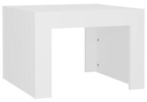 Stolik kawowy, biały, 50x50x35 cm, materiał drewnopochodny