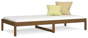 Łóżko dzienne, brązowe, 80x200 cm, lite drewno sosnowe