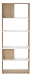 Biało-naturalny regał w dekorze dębu 80x205 cm Sign – Tvilum