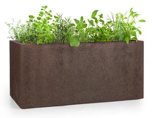 Blumfeldt Solid Grow Rust, pojemnik na rośliny, 80 x 38 x 38 cm, Fibreclay, kolor rdzawy
