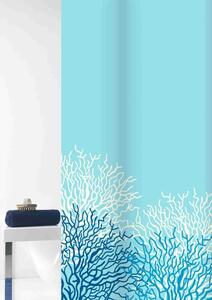 GRUND Zasłona prysznicowa REEF biało niebieska 180x200 cm