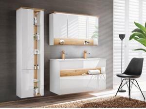 Szafka łazienkowa BAHAMA 843 120 cm biała z lustrem