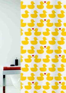 GRUND Zasłona prysznicowa HAPPY SPRING żółta czerwona 180x200 cm