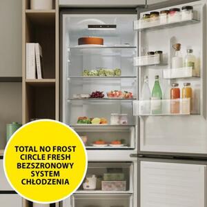 Lodówka CANDY CNCQ2T618AX Fresco 300 No Frost 185cm Inox klasa energetyczna A
