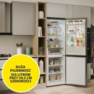 Lodówka CANDY CNCQ2T618AX Fresco 300 No Frost 185cm Inox klasa energetyczna A