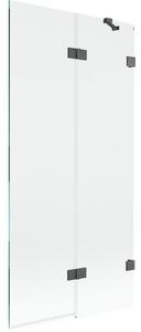 Mexen Lunar parawan nawannowy 2-skrzydłowy prawy 90 x 150 cm, transparent, gun gray szczotkowany - 897-090-100-66-00-P