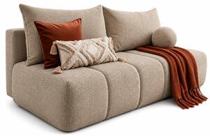 Beżowa nowoczesna szenilowa sofa z funkcją spania T7-B88