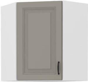 Szafka kuchenna wisząca górna narożna STILO 58x58 GN-72 1 F Gliniasty Szary/Biały