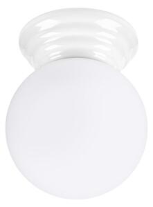 Biała lampa sufitowa ceramiczna ze szklanym kloszem ø 12 cm Farsa – Sollux