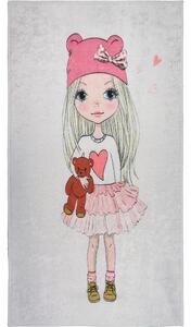 Dywan dziecięcy odpowiedni do prania 120x180 cm Cute Girl and the Bear – Vitaus
